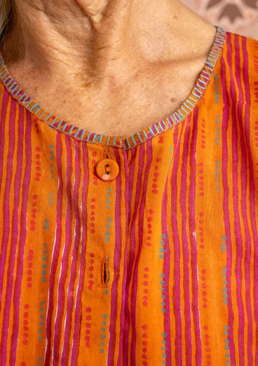 Blouse d’artiste « Amber » en coton biologique - masala