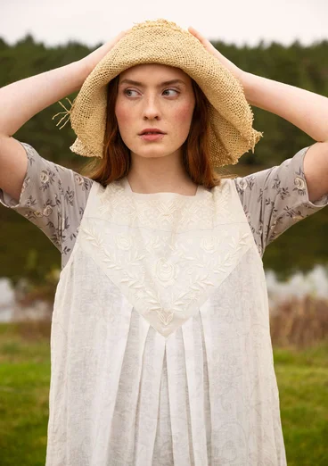 “Elisabeth” dress in woven organic cotton/linen - ecru