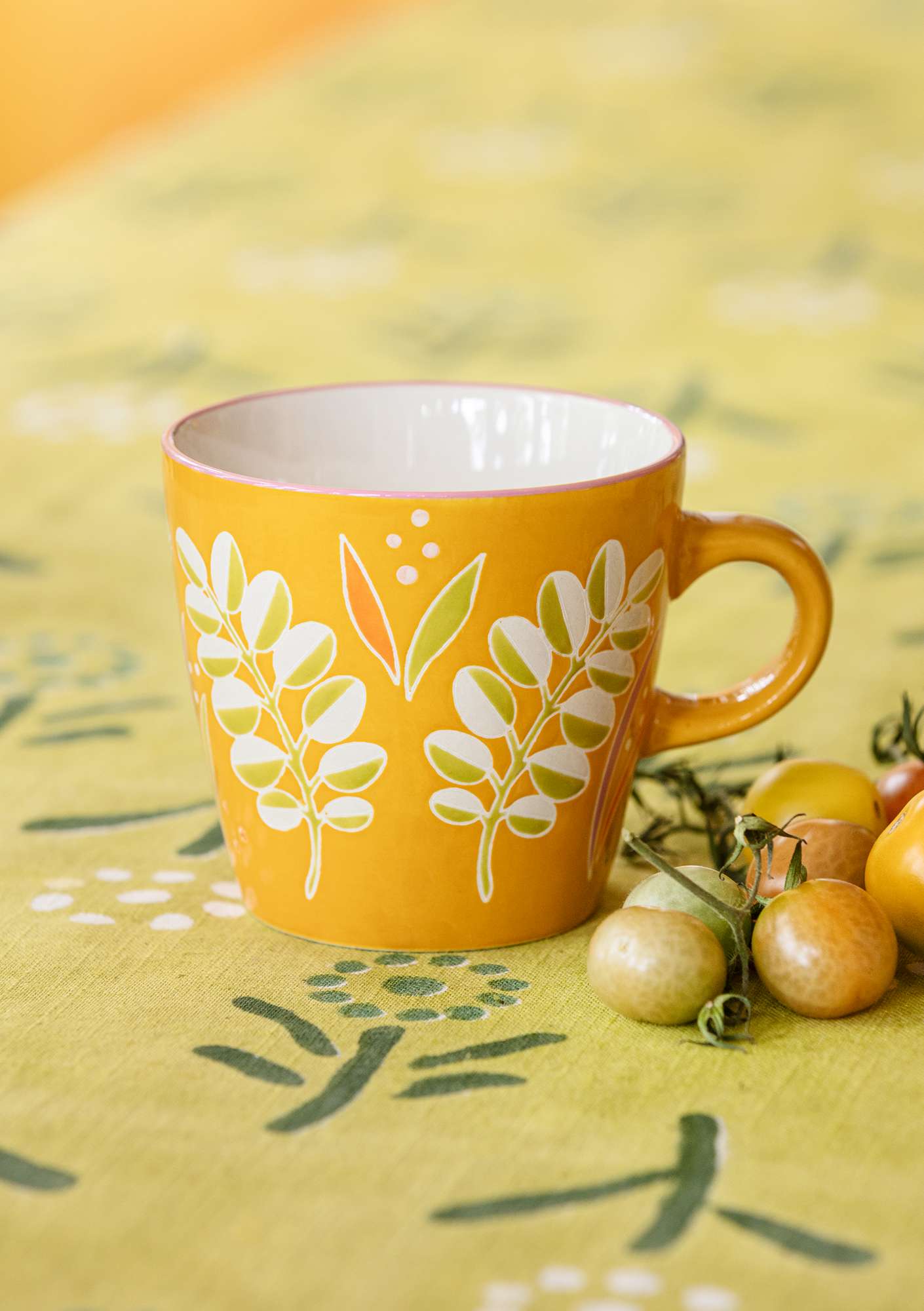 “Meadow” ceramic mug gold ocher thumbnail