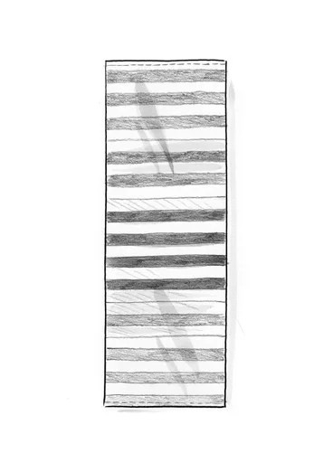 Läufer „Suiheisen“ aus Bio-Baumwolle - meeresblau