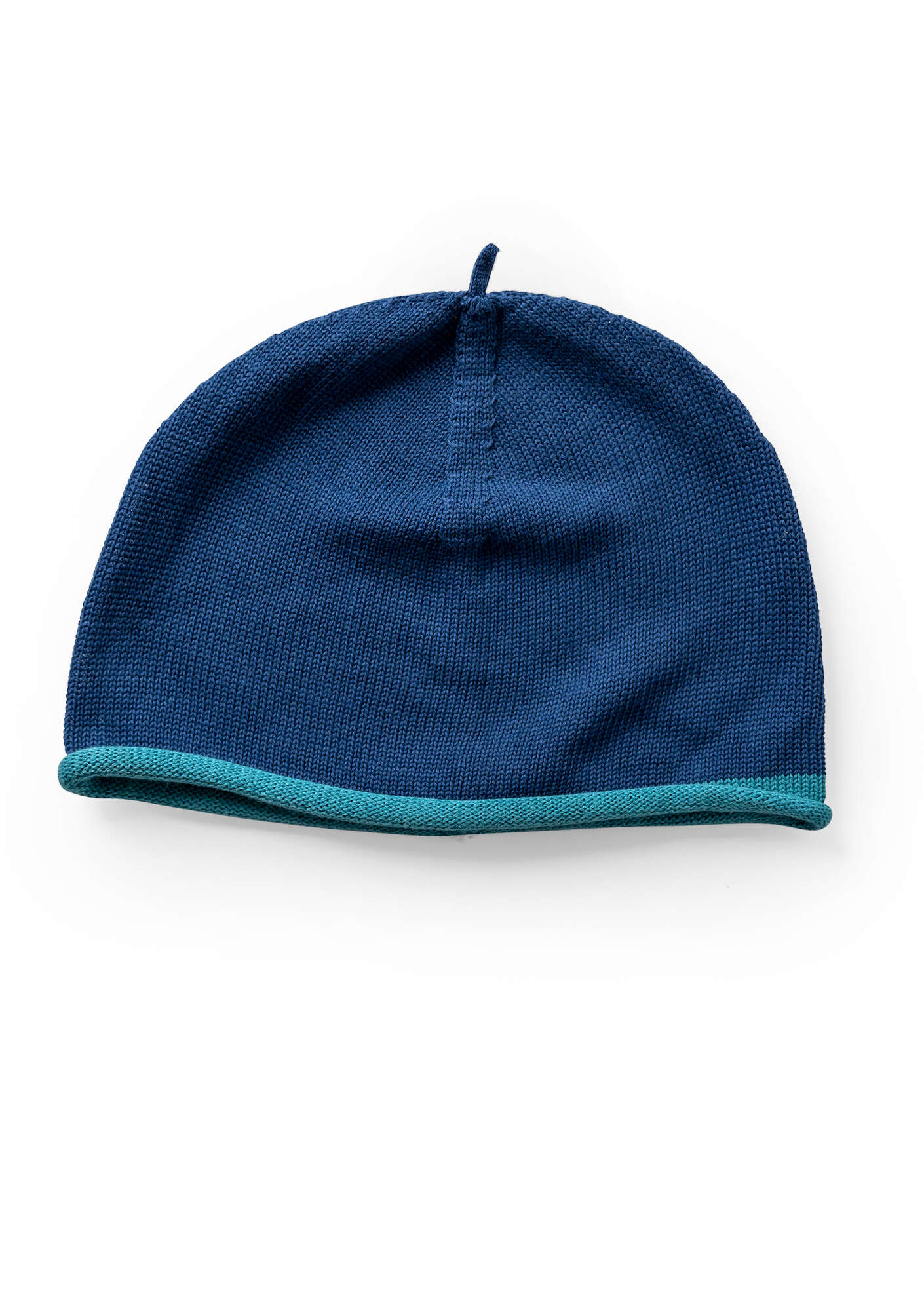 “Rainbow” hat in cotton, wool or cotton/wool  indigo thumbnail