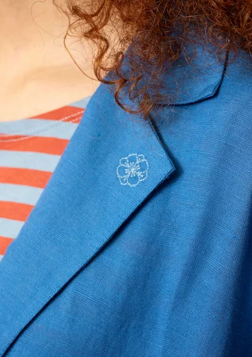 Blazer „Margit“ aus Leinen/Modal-Gewebe - eismeerblau