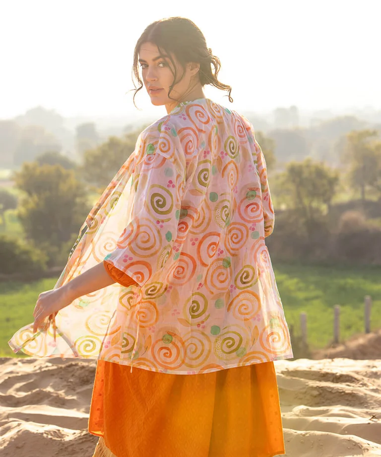 Kimono „Cumulus“ aus Baumwollgewebe