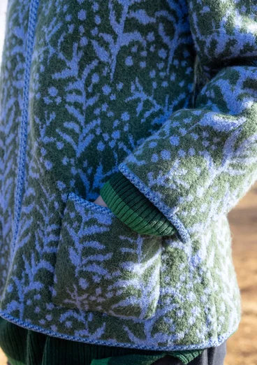 Gestrickte Jacke „Sälen“ aus Wollbouclé - monstera