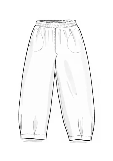 “Vendela” woven organic cotton trousers - cyklamen