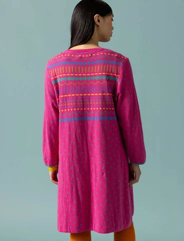 “Elsie” knit tunic in organic/recycled cotton - hibiskus