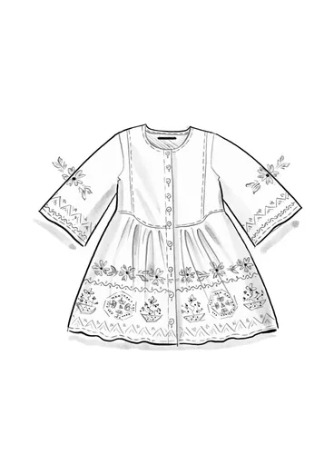 Tunika «Girlang» i økologisk bomull - svart