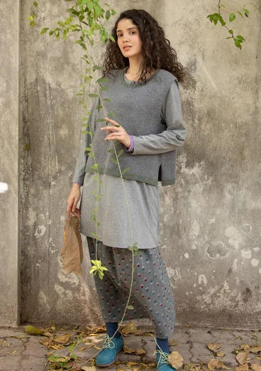 “Helena” knitted slipover in a lambswool blend - graphite/melange