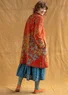 “Saga” recycled wool coatigan (rust/melange S)