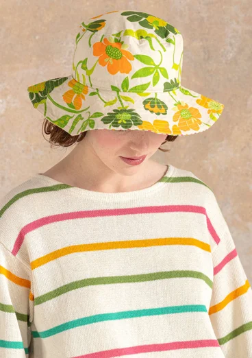 Chapeau réversible "Farmer" en coton biologique/lin -