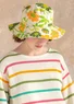 Vendbar hatt «Farmer» i økologisk bomull / lin (multi S/M)