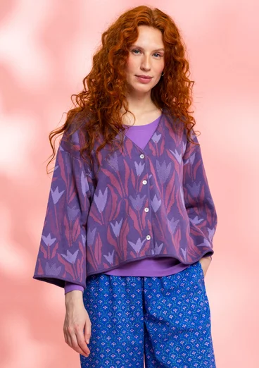 Gilet "Tulip" en coton biologique/recyclé - lilas-gris