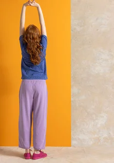 Organic cotton/elastane jersey trousers - moonlight purple