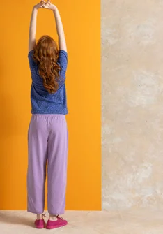 Organic cotton/elastane jersey trousers - moonlight purple