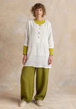 Woven linen tunic - light ecru