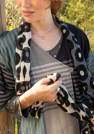 Bluse „Madras“ aus Bio-Baumwollgewebe - schwarz