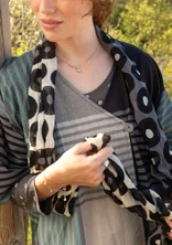 Blouse "Madras" en coton biologique tissé - noir