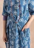 Robe "Corallo" en jersey de coton biologique (bleu lin S)