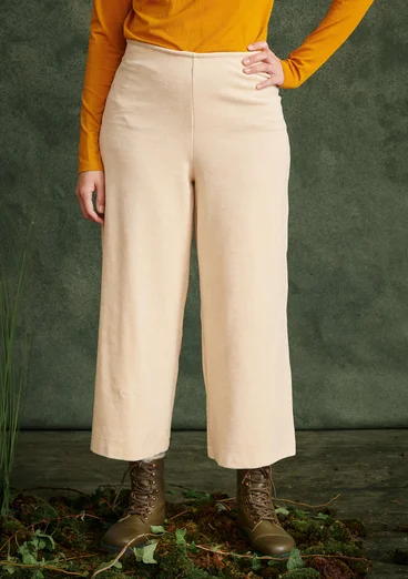 Velours broek "Orsa" van biologisch katoen/gerecycled polyester - lichtzand