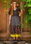 “Havanna” woven dress in organic cotton black thumbnail