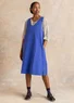 “Esme” woven organic cotton/linen dress (lupin M)