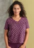 Jerseybluse "Juliet" i økologisk bomuld/modal (allium/mønstret XXL)