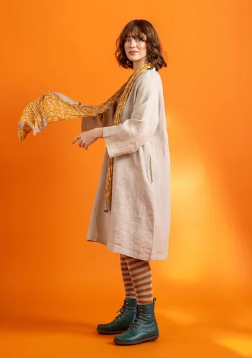 Robe "Jasmine" en lin tissé - naturel foncé