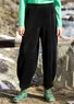 Velourbyxa "Nootka" i ekologisk bomull/återvunnen polyester (svart S)