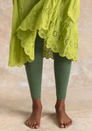 Solid-colored leggings in recycled polyamide - rosemary