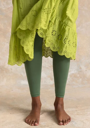 Solid-colored leggings in recycled polyamide - rosemary