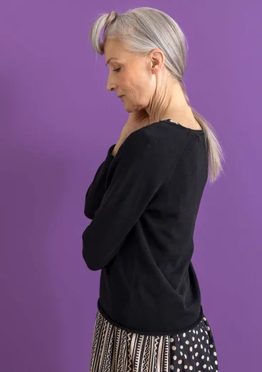 Pull en coton biologique/lyocell - noir