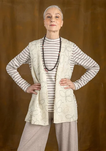 Strikket vest "Lush" i uld - ubleget