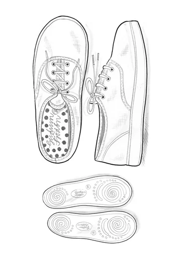 “Bianca” organic cotton canvas flats - feather