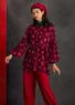 Blouse d'artiste Amaryllis (bordeaux XXL)