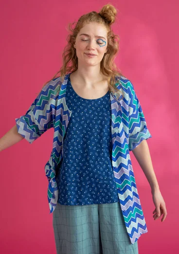 Jerseytop aus Bio-Baumwolle - indigo