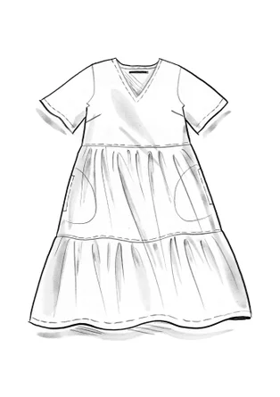 Woven organic cotton dress - lava red