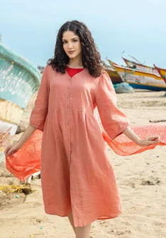 Woven linen dress - lily