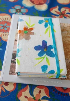 “Brush�” fabric-covered paper notebook - vit