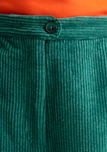 Corduroy broek "Rime"⁠van biologisch katoen - licht flessengroen