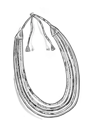 Halsschmuck „Neela“ aus Bio-Baumwolle - mango