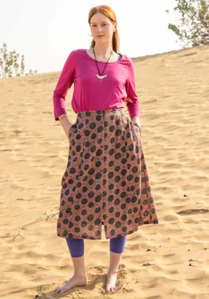 “Gjusta” woven organic cotton skirt - old rose