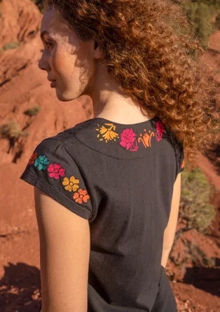 “Fernanda” organic cotton top - black