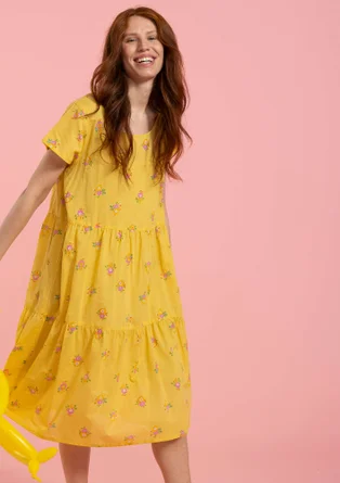 Kleid „Floria“ aus Bio-Baumwollgewebe - goldregen
