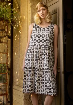 Jerseykleid „Papillon“ aus Bio-Baumwolle - feder