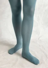 Einfarbige Strumpfhose aus Recycling-Polyamid - veronagrün