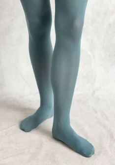 Solid-colour tights made from recycled polyamide - verona green