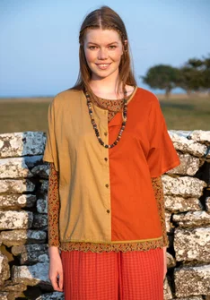 Blouse "Desert" en coton biologique - ocre