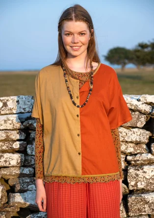 Blouse "Desert" en coton biologique - ocre