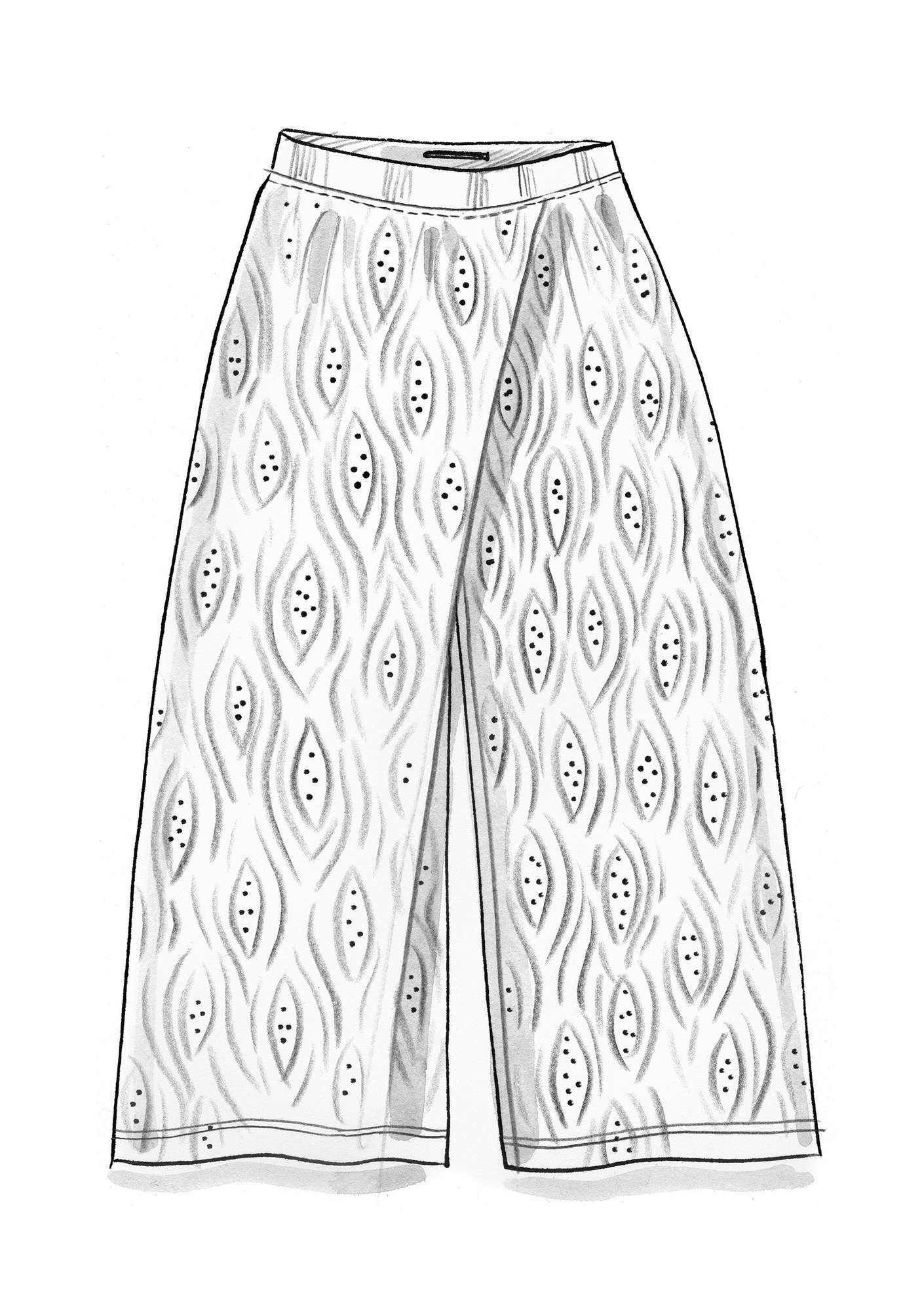 Pantalon  Zebra  en jersey de coton biologique/modal/élasthanne coquillage