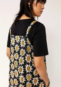 Robe "Afrodite" en coton biologique tissé - noir